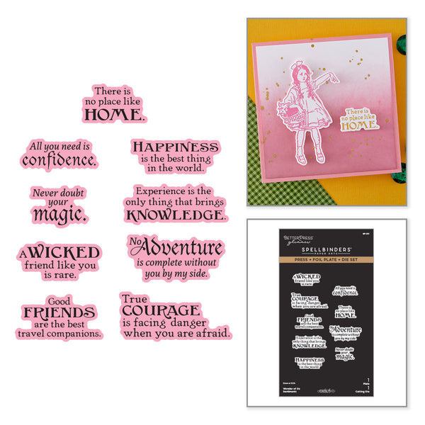 Wonder of Oz Sentiments Press + Foil Plate & Die Set by Graphic45
