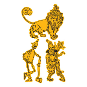 Tin Man, Scarecrow & Lion Press + Foil Plate & Die Set by Graphic45