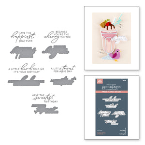 Sip Sip Ole Sentiments Press + Foil Plate & Die Set