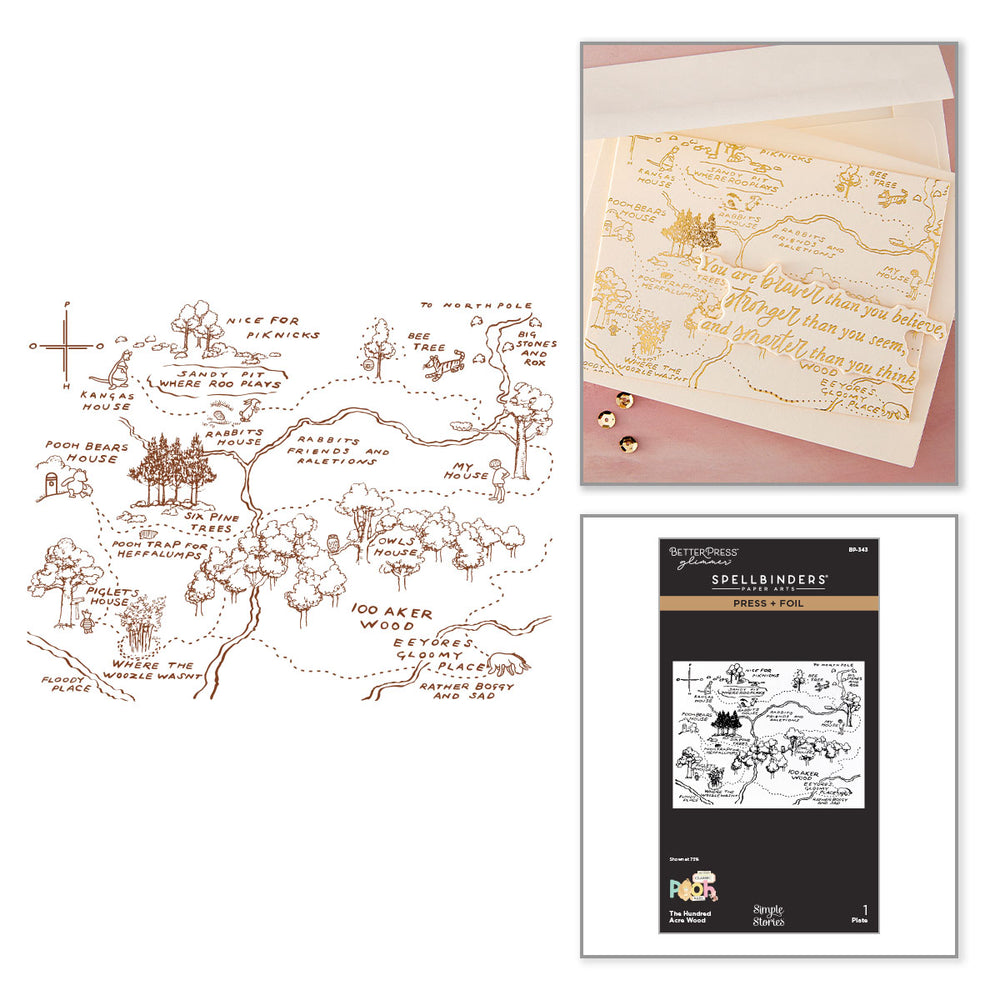 The Hundred Acre Wood Press + Foil Plate with Simple Stories