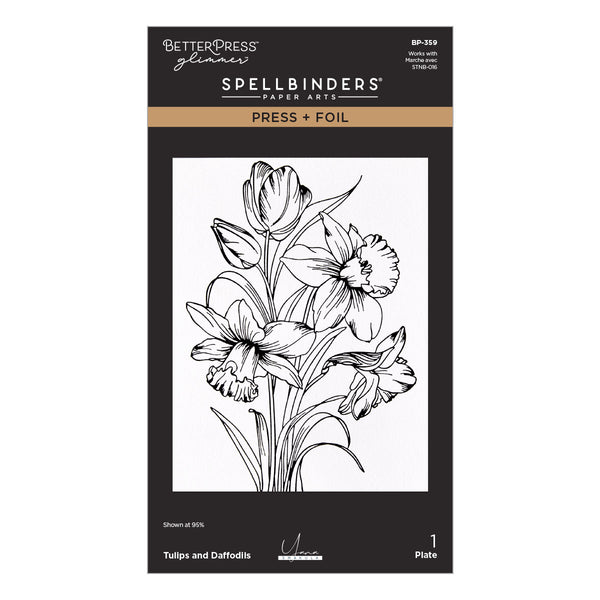 Tulips and Daffodils Press + Foil Plate by Yana Smakula
