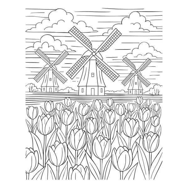 Windmills and Tulips Press + Foil Plate and Stencil Bundle by Yana Smakula