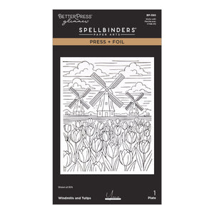 Windmills and Tulips Press + Foil Plate by Yana Smakula
