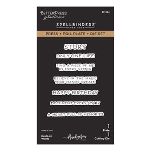 Heirloom Words Press + Foil Plate & Die Set by Frank Garcia