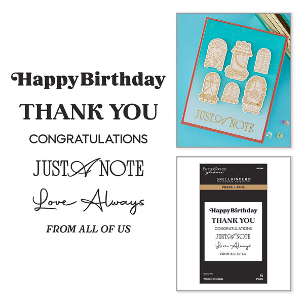 Timeless Greetings Press + Foil Plates - 9/23 Consumer Launch