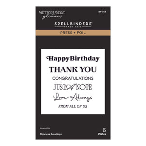 Timeless Greetings Press + Foil Plates - 9/23 Consumer Launch