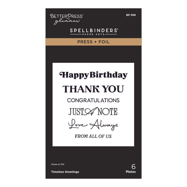Timeless Greetings Press + Foil Plates - 9/23 Consumer Launch