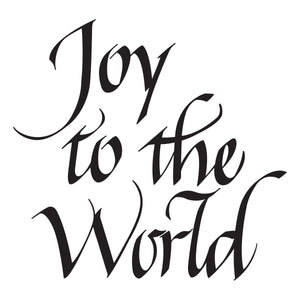 Upright Italic Joy to the World Press + Foil Plate by Paul Antonio