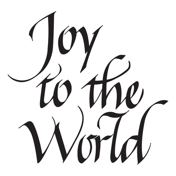 Upright Italic Joy to the World Press + Foil Plate by Paul Antonio