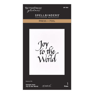 Upright Italic Joy to the World Press + Foil Plate by Paul Antonio