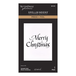 Upright Italic Merry Christmas Press + Foil Plate by Paul Antonio