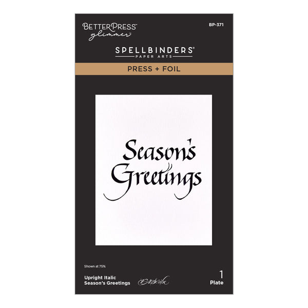 Upright Italic Holiday Sentiments Press + Foil Bundle by Paul Antonio