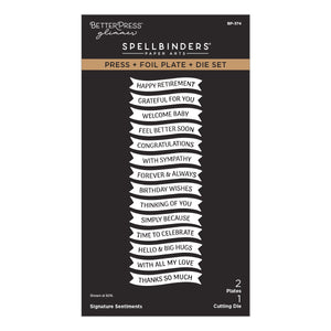 Signature Sentiments Press + Foil Plate & Die Set - 9/23 Consumer Launch