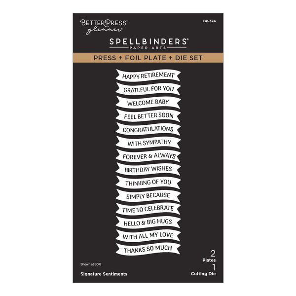Signature Sentiments Press + Foil Plate & Die Set - 9/23 Consumer Launch