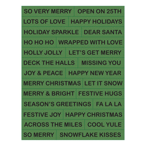 Snowflake Kisses Sentiments Press + Foil Plate & Die Set by Lisa Horton