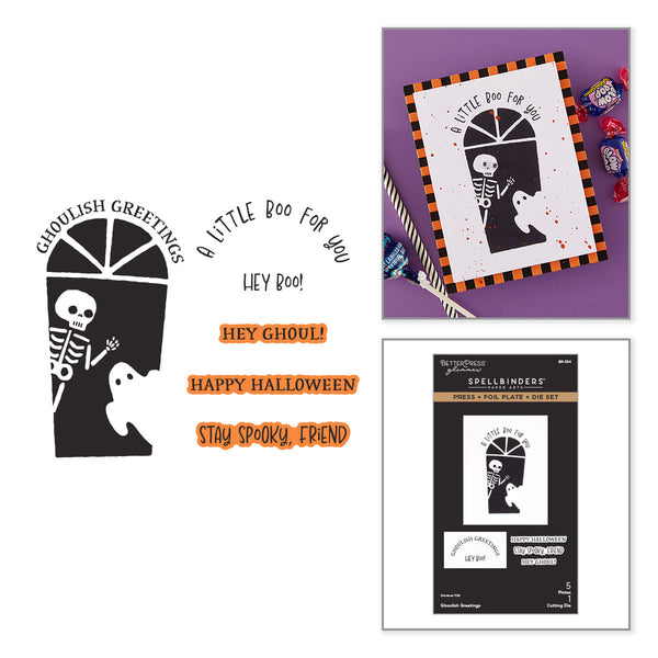 Ghoulish Greetings Press + Foil Plate & Die Set