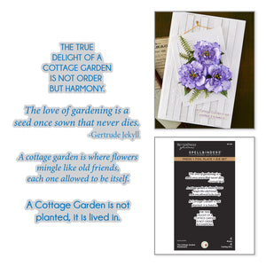 The Cottage Garden Sentiments Press + Foil Plate & Die Set by Susan Tierney-Cockburn