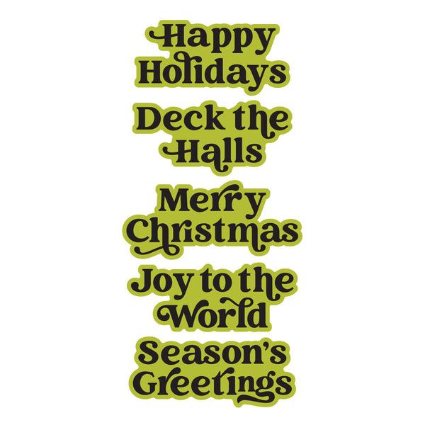 Joyful Christmas Sentiments Press + Foil Plate & Die Set by Simon Hurley - 9/23 Consumer Launch