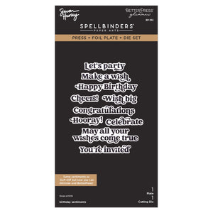 Birthday Sentiments Press + Foil Plate & Die Set by Simon Hurley - 9/23 Consumer Launch
