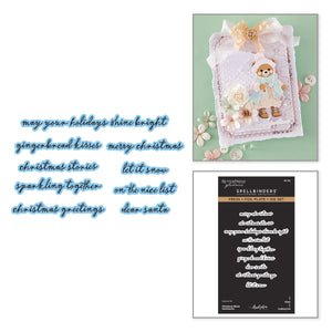 Christmas Blush Sentiments Press + Foil Plate & Die Set by Frank Garcia