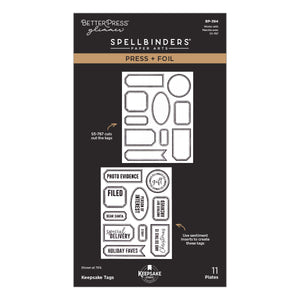 Press + Foil Keepsake Tags & Coverplate Die Bundle by Esther Glas - Nov 19 Consumer Launch Date