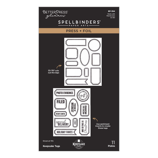 Press + Foil Keepsake Tags & Coverplate Die Bundle by Esther Glas - Nov 19 Consumer Launch Date