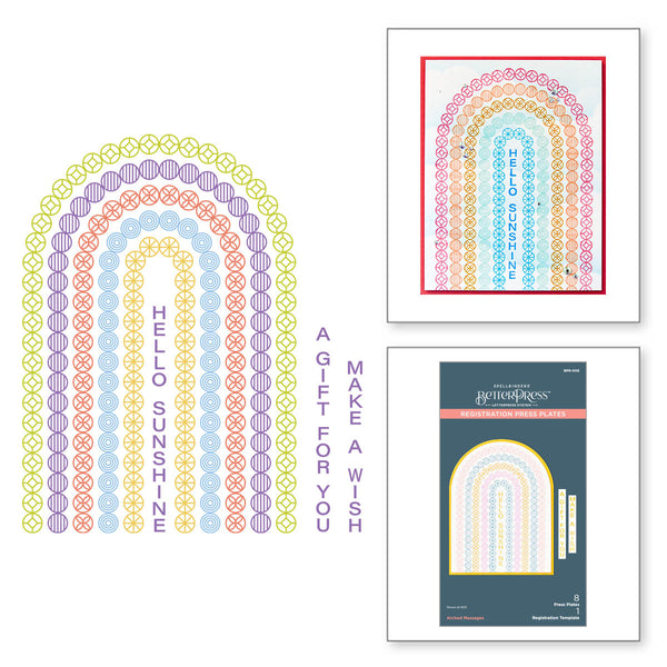 Arched Messages Registration Press + Foil Plate & Die Set