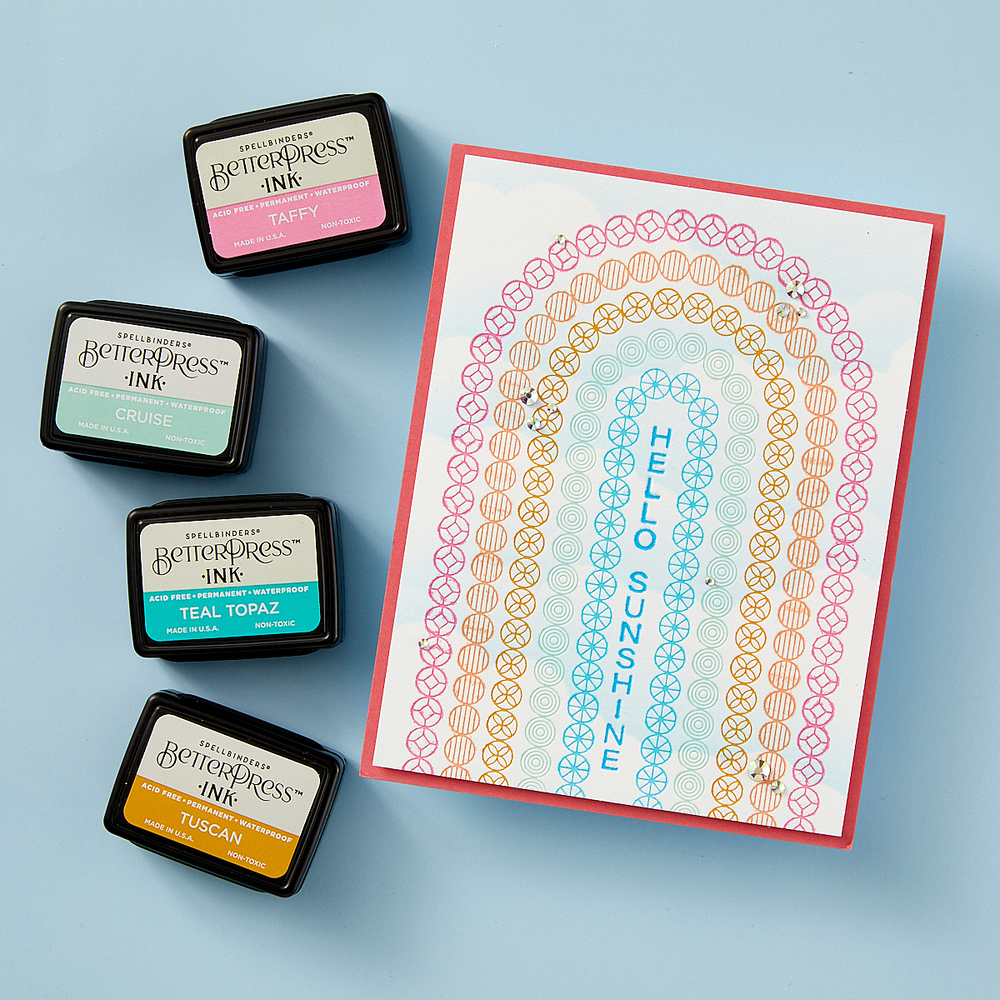 Arched Messages Registration Press Plate & Die Set from the Cheers to You Collection