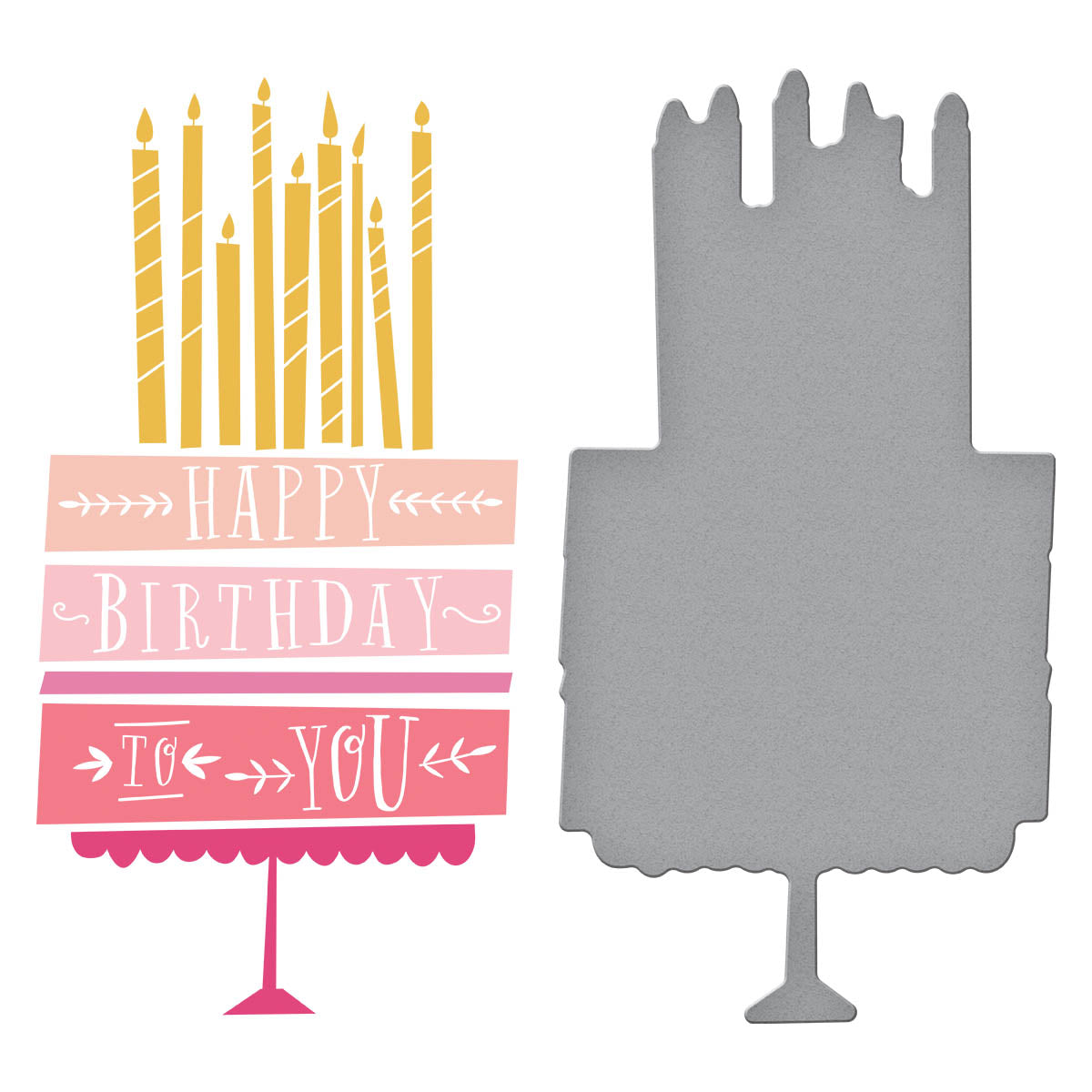 Birthday Layer Cake Press Plates & Die Set - BetterPress Society April 2024
