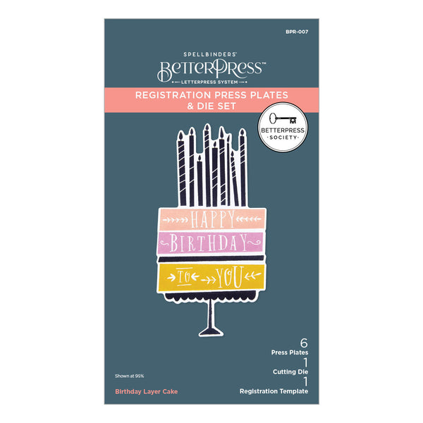 Birthday Layer Cake Press Plates & Die Set - BetterPress Society April 2024