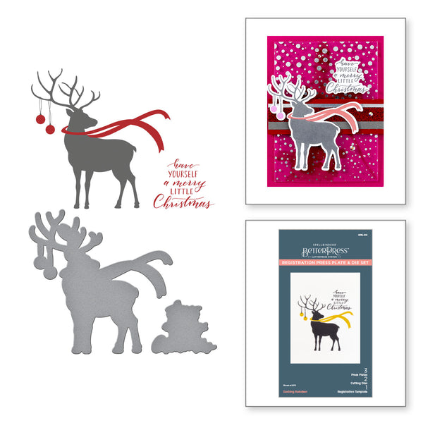 Dashing Reindeer Registration Press + Foil Plate & Die Set