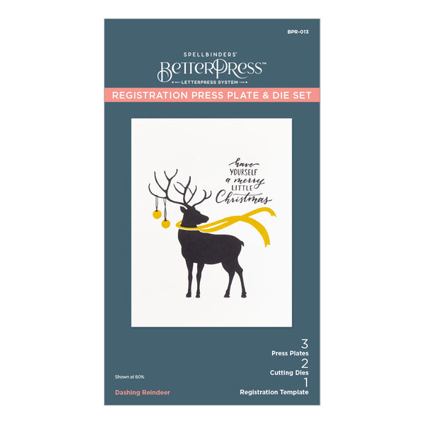 Dashing Reindeer Registration Press + Foil Plate & Die Set