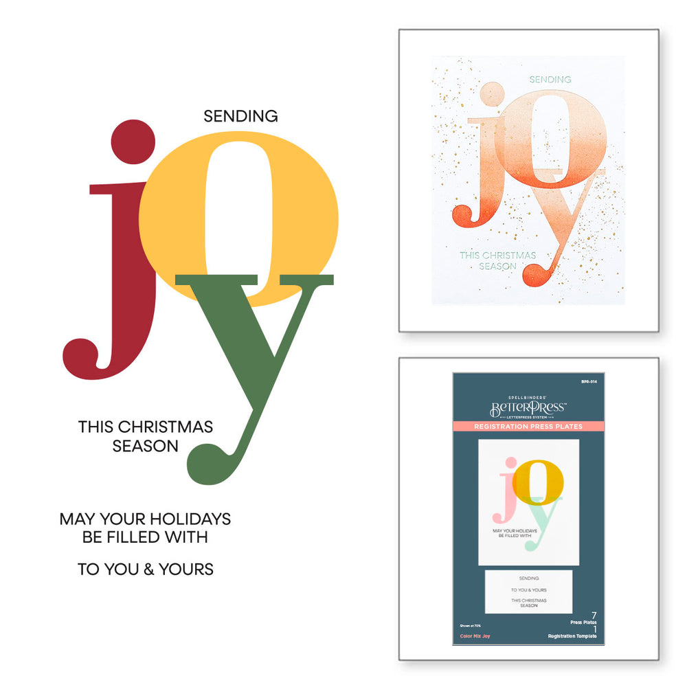 Color Mix Joy Registration Press Plates from the Home for the Holidays Collection