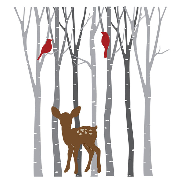 Birch Trees Registration Press Plates & Die Set from the Dancin Christmas Friends Collection