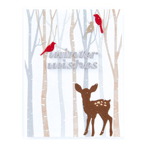 Birch Trees Registration Press Plates & Die Set from the Dancin Christmas Friends Collection