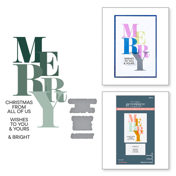 Color Mix Merry Registration Press + Foil Plates