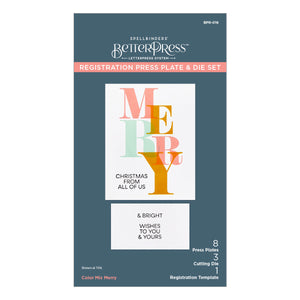 Color Mix Merry Registration Press + Foil Plates