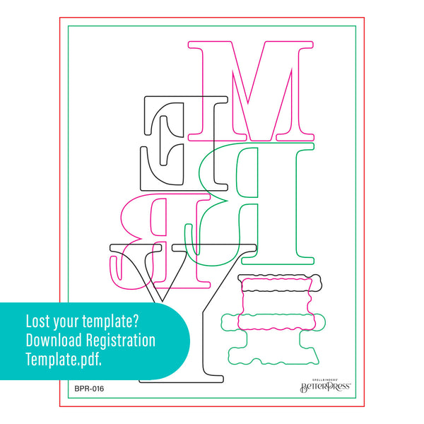 Color Mix Merry Registration Press + Foil Plates