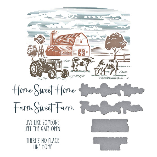 Farm Sweet Farm Registration Press + Foil Plate & Die Set by Justine Dvorak