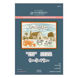 Farm Sweet Farm Registration Press + Foil Plate & Die Set by Justine Dvorak
