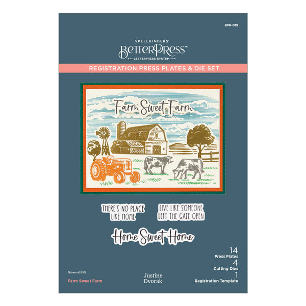 Farm Sweet Farm Registration Press + Foil Plate & Die Set by Justine Dvorak