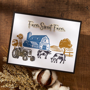 Farm Sweet Farm Registration Press + Foil Plate & Die Set by Justine Dvorak