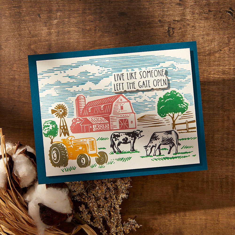 Farm Sweet Farm Registration Press + Foil Plate & Die Set by Justine Dvorak