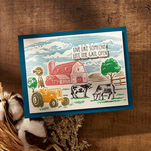 Farm Sweet Farm Registration Press + Foil Plate & Die Set by Justine Dvorak