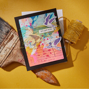 Collaged Birds Press + Foil Plate & Die Set by Dina Wakley