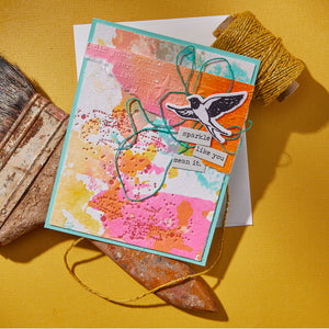 Collaged Birds Press + Foil Plate & Die Set by Dina Wakley