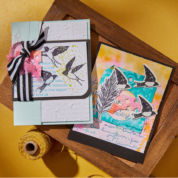 Scribbled Letter Embossing Folder by Dina Wakley