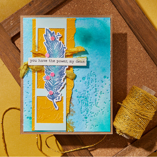 Feather Dream Press + Foil Plate & Die Set by Dina Wakley