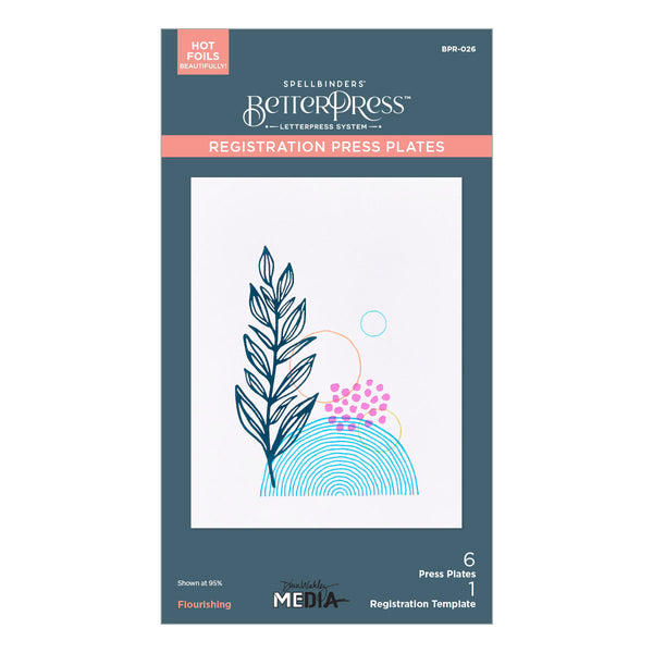 Flourishing Press + Foil Plate & Die Set by Dina Wakley