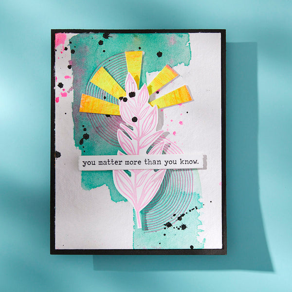 Flourishing Press + Foil Plate & Die Set by Dina Wakley